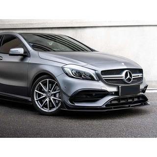 Voorbumper lipspoiler (voor AMG-Line / A45 AMG HB 2016-2018, zwart) Mercedes A-Klasse W176 2012–2018 foto 1