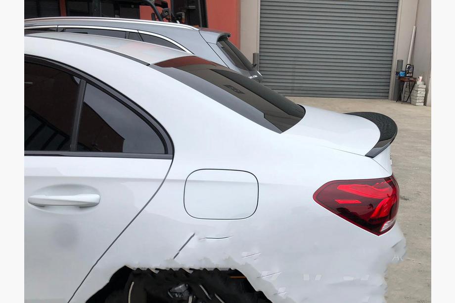 Mercedes A-Klasse W177 2018– LIP spoiler (1234 Upgrade, zwart) Image