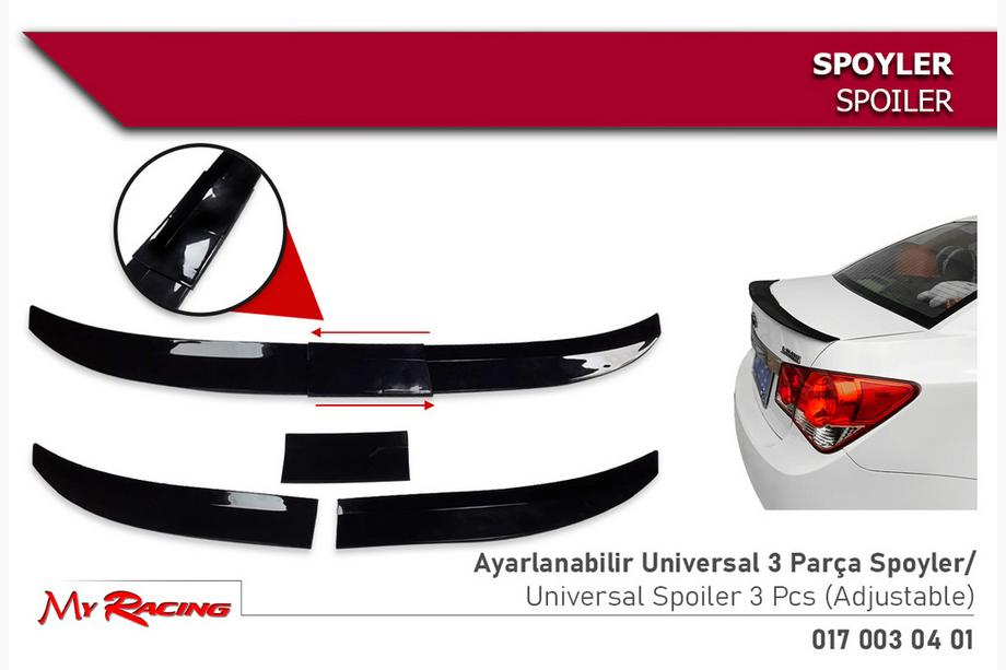 Universele spoiler Niken (115-129 cm, zwart) Image