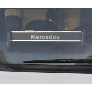 Dashboardplank (zwart met rood stiksel) Mercedes T2 (507-814) 1967–1996 foto 2