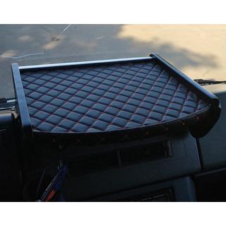 Dashboardplank (zwart met rood stiksel) foto 1