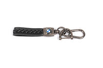 BMW Leren sleutelhanger met BMW-logo foto 1