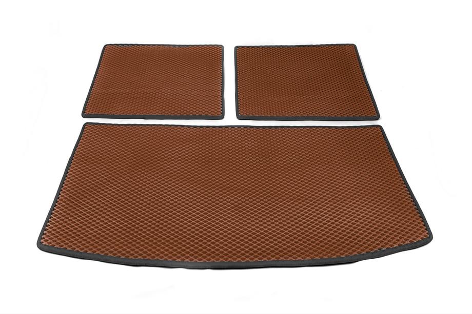 Audi Q7 2005–2015 Kofferbakmat 3-delig (EVA, baksteenrood) (7 zitplaatsen) Image