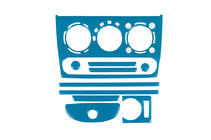 Opel Corsa B 1993–2004 Dashboardpanelen (blauw) foto 1