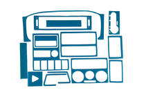 Volkswagen T4 Transporter 1990–2003 Dashboardpanelen afdekset 1999-2003 (blauw) foto 1