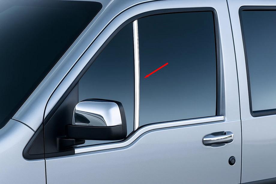 Ford Connect 2010–2013 Raamstijlbekleding (2 stuks, RVS) Carmos - Turks staal Image