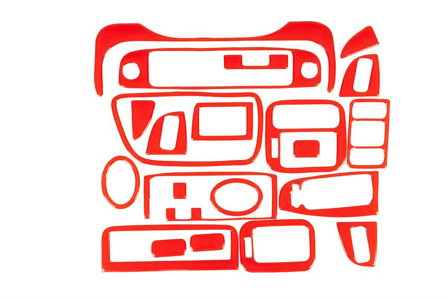 Honda Civic 1995–2001 Dashboard sierpanelen (rood) Image