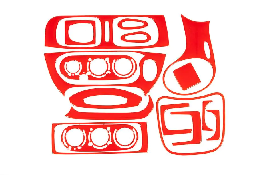 Renault Megane I 1996–2004 Dashboardpanelen afdekstrips 1999-2003 (rood) Foto 1