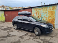 Mazda CX-7 2006–2012 Dakdragers (dwarsdragers) voor vaste bevestigingspunten, afsluitbaar Wingbar V3 (2 st.) Grijs foto 2