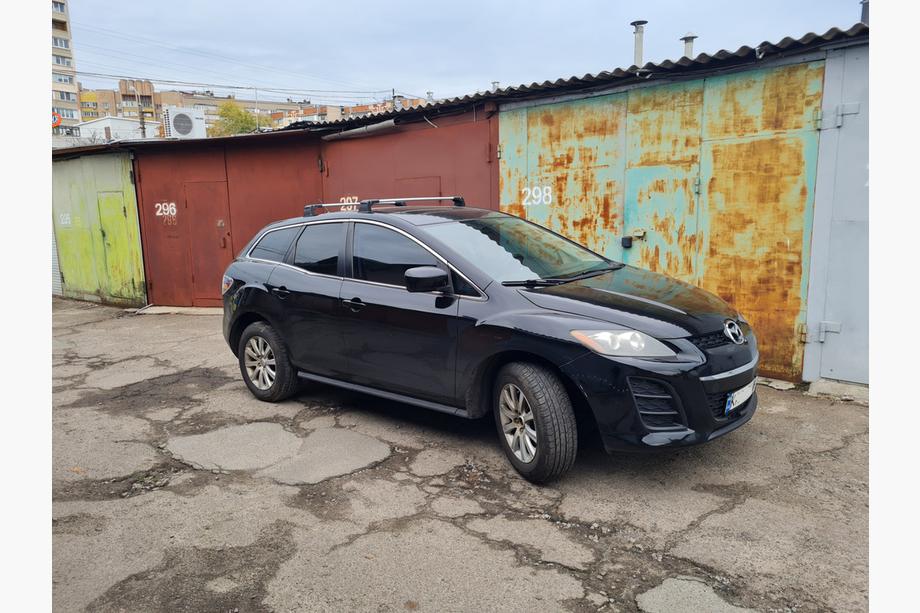 Mazda CX-7 2006–2012 Dakdragers (dwarsdragers) voor vaste bevestigingspunten, afsluitbaar Wingbar V3 (2 st.) Grijs Image