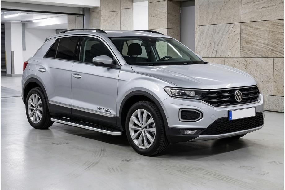 Volkswagen T-Roc 2017–2025 Side steps Tayga Grey (2 stuks, aluminium) Image