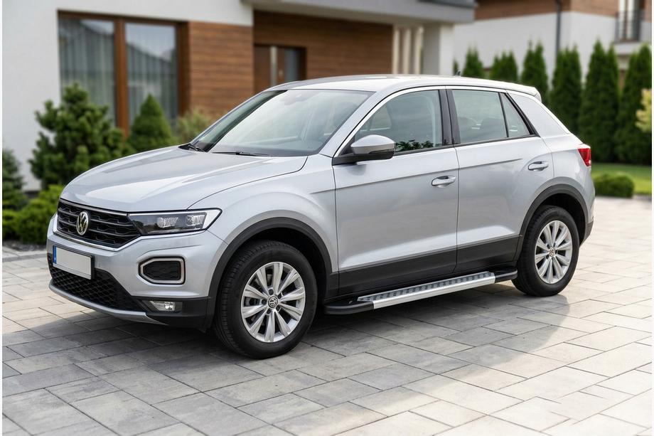 Volkswagen T-Roc 2017–2025 Zijdrempels Vision New Grey (set van 2, aluminium) Image