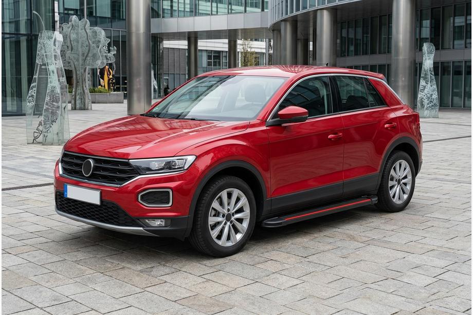 Volkswagen T-Roc 2017–2025 Side steps Maya Red (2 stuks, aluminium) Foto 1