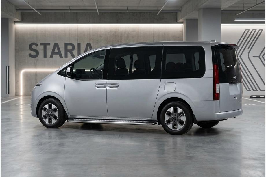 Hyundai Staria 2021– Maydos V2 side steps (set 2 st., aluminium/RVS) Image