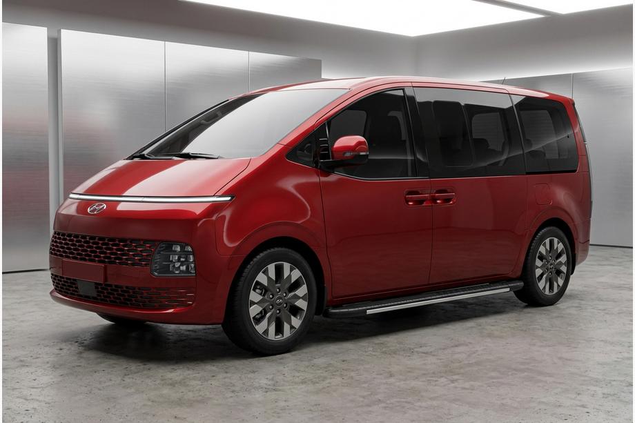 Hyundai Staria 2021– Side steps Bosphorus Grey (set van 2, aluminium) Image