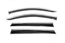 Peugeot 5008 2016–2023 Raamwinddeflectoren met chroomlijst (4 stuks, Niken) foto 1
