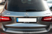 Mercedes GLC X253 2015–2022 Chromen sierlijst boven de kentekenplaat (RVS) foto 2