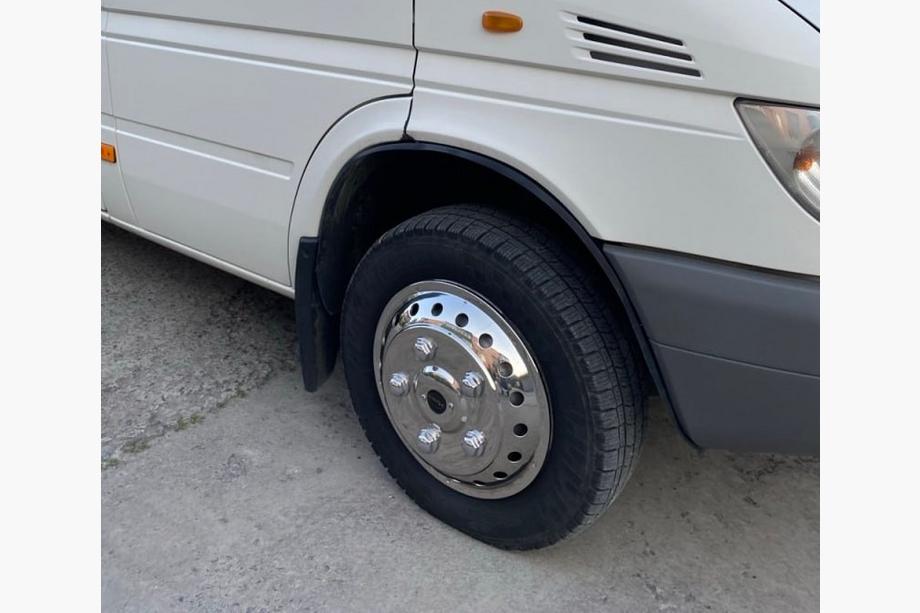 Mercedes Sprinter W901/902/903/904/905 1995–2006 RVS wieldoppen Exclusive V2 R15 (dubbel gerold) Image