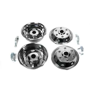 RVS wieldoppen Exclusive V1 R15 (dubbel gerold) Mercedes Sprinter W901/902/903/904/905 1995–2006 foto 1