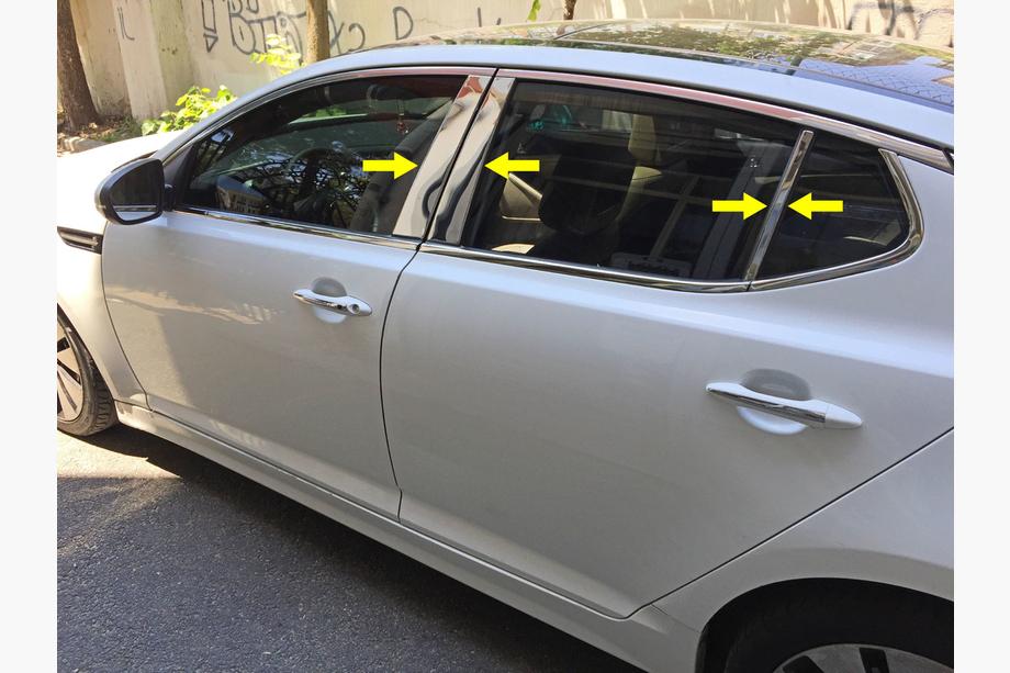 Kia Optima 2010–2016 RVS deurstijl sierlijsten (6-delig) Image