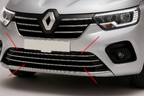 Renault Kangoo/Express 2021– Bumpergrille sierlijsten set (3-delig, RVS) foto 1