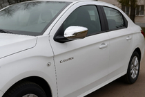 Citroen C-Elysee 2013–2022 RVS spiegelkappen (set 2 stuks) foto 1