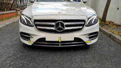 Mercedes E-class W213 2016–2023 Chroomstrip voor voorbumper 2016-2020 (RVS) foto 1