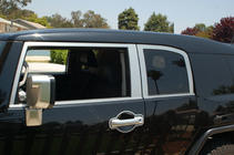 Toyota FJ Cruiser 2006–2022 Set raamstrips (RVS, 16-delig) foto 6