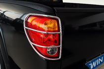 Mitsubishi L200 2006–2015 RVS beschermers voor achterlichten (2 stuks) foto 1