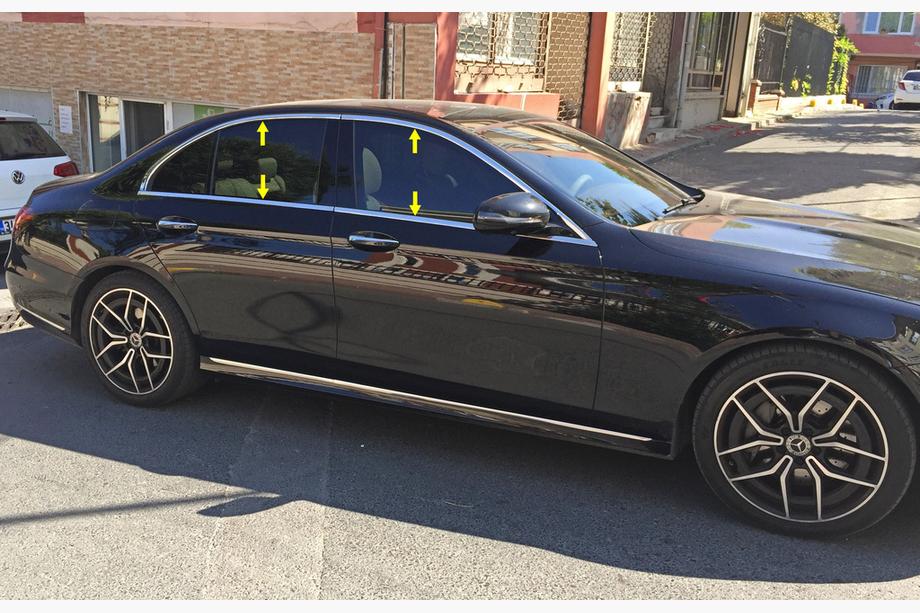 Mercedes E-class W213 2016–2023 Volledige raamomlijsting (RVS) Image